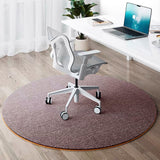 Anti Slip Round Chair Mat Floor Protector for Office Home Brown