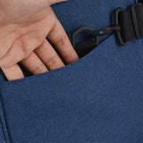 Yarn Storage Bag Wool Tote with Hooks Needles & Accessories Organizer Blue