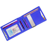 Mens Slim Leather Wallet – RFID Bifold Money Clip Front Pocket Card Holder Carbon Blue