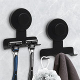 Razor Holder for Shower Heavy-Duty for Razor Towel Loofah Removable Black