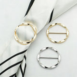 10PCS Silk Scarf Ring Clip T-shirt Tie Clips for Clothes Hat Belt Decor