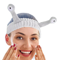Face Wash Headband Snail Spa Makeup Hair Bands Cartoon Cute Elastic Headband Hair Accessories Grey