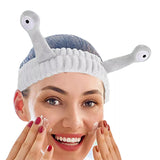 Face Wash Headband Snail Spa Makeup Hair Bands Cartoon Cute Elastic Headband Hair Accessories Grey
