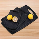 3Pcs Set Plastic Cutting Boards for Kitchen Non-slip Chopping Boards Black