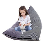 Storage Bean Bag for Stuffed Toy Large Beanbag Cover Plush Toys Organizer Black and White