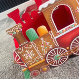 Santa Gift Train Christmas Cardboard Gift Box – Present Holder Home Decoration Style 2