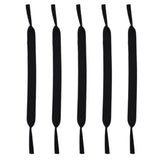 5Pcs Neoprene Adjustable Sunglasses Retainer Strap for Sports Black