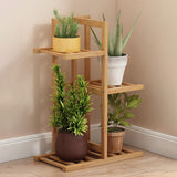 Bamboo Flower Shelf Rack Plant Stand Pots Display Corner Shelving Home Decor