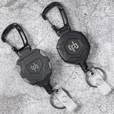 2Pcs Retractable Keychain Heavy Duty Badge Reel with Carabiner for ID Cards Keys Office Work