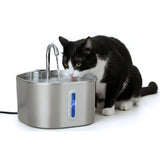USB 2.2L Stainless Steel Pet Water Fountain for Cats and Small Dogs Style 2