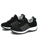Lightweight Stretch Mesh Walking Shoes Slip On for Men and Women Black White