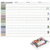 2027 Yearly Wall Calendar for Home Office and School Use Style 1