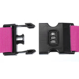 200cm Packing Strap Cross for Suitcase with Combination Security Lock Rose Red