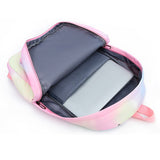 3PCS  Backpack Set with School Bag  Lunch Bag & Pencil Case Rainbow