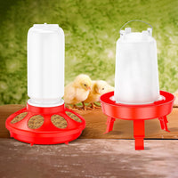 1L Chick Food Feeder and 1.5L Chicken Water Feeder Kit for Chick Aviaries