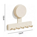 Razor Holder for Shower Powerful Suction Cup Shower Hooks for Towel Loofah Razor Squeegee White