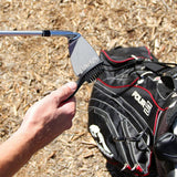 Double Sided Golf Cleaning Brush Club Brush and Groove Brush with Retractable Reel Red