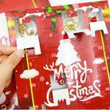 24 DAYS Christmas Advent Countdown Calendar Bracelets Set DIY Charm Bracelet Making Kit Style 2