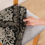 2PCS Stretch Chair Seat Covers Printed Washable Seat Cushion Slipcovers for Dining Chairs Style 1