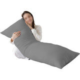 Cotton Long Soft Breathable Protector Cover Pillowcases Grey