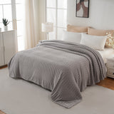Soft & Fluffy Fleece Throw Blanket Perfect for Sofa Couch Chair Bed Living Room & Bedroom Gray