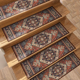 5Pcs Self Adhesive Carpet Stair Mats Washable Stair Runners Black