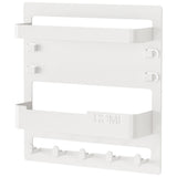 Bedside Shelf Organizer Wall Mount Self-Stick for Bedroom Storage White