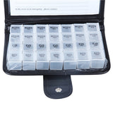 Weekly Pill Box with Individual Medicine Compartments White