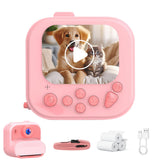 DIY Instant Print Camera with 48MP Photos and Built-in Mini Printer Pink
