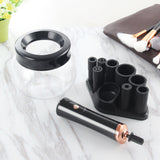Electric Makeup Brush Cleaner and Dryer Machine Cosmetic Brush Spinner Cleaner for Most Size Brushes Black