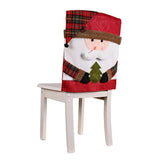 Christmas Chair Covers with Santa Hat – Holiday Dinner Party Decoration Style 1