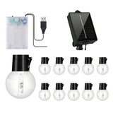 3 PCS Solar LED String Lights with 20 Bulbs Weather Resistance  for Outdoor Decorative