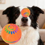 Interactive Smart Dog Ball Toy with LED Lights – Moving & Bouncing Ball for Dogs and Puppies Orange