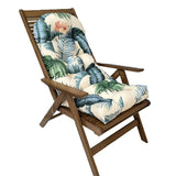 Indoor/Outdoor Rocking Chair Cushion Water Resistant Outdoor Seat Pad with Ties Hawaiian