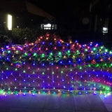 Solar/USB Powered LED Net Mesh Lights – Outdoor Waterproof 3x2m with 192 LEDs and 8 Modes Style 2