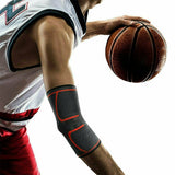 Pair of Elbow Compression Sleeve Elastic Arm Brace Support Wrap for Sports Red