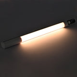 Magnetic Motion Sensor Light 3 Colors Adjustable Light Bar for Cabinet Bedside Under Counter Black