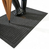 PVC Entrance Mat 45x75cm Slip Resistant Rubber Backing for Door Gray