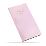 2026 Pocket Planner Calendar Portable A6 Daily Weekly Organizer Notebook Pink