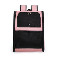 Travel Bird Carrier Clear Mesh Pet Backpack for Small Birds Kitty Puppy Pink