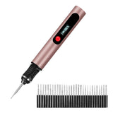 Electric Engraver Pen with 30 Bits & 3 Adjustable Speeds for Metal Wood Glass Pink