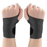 2PCS Fitness Wrist Support Brace Elastic Wrist Guards for Gym Training and Sports Black