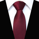 Pre-Tied Zip Necktie 8cm for Men Wedding Business Formal Red