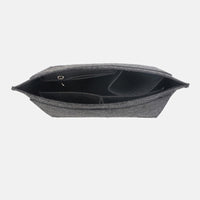 Felt Purse Insert Organizer Interior Zipper Storage Bag for Handbag Tote Bag Insert Bag Black