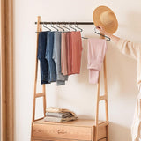 10 Pack Open Pant Hangers Space Saving Clothes Hangers with Non Slip Curved Ends for Jeans Trousers Skirts Scarves Towels Blankets Black