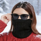 Thick Fleece Neck Warmer Winter Ski Gaiter for Men Women Black