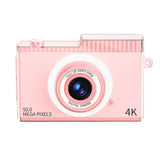 8X Zoom WIFI Digital Camera Retro Dua-Lens Auto Focus Camera with MP3 Player Various Games Pink