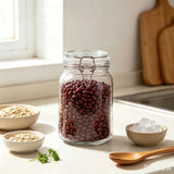 1500ml Clear Glass Airtight Storage Jar with Clamp Lid and Silicone Seal