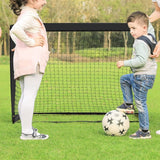 Portable Kids Soccer Goal Net Quick Set-up Training Equipment for Backyard Soccer Black