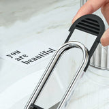 2Pcs Folding Brush with Mirror for Women Girls - Mini Hair Brush Silver Plated